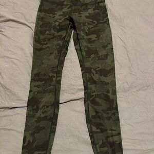 Lululemon Athletica Green Camouflage Leggings